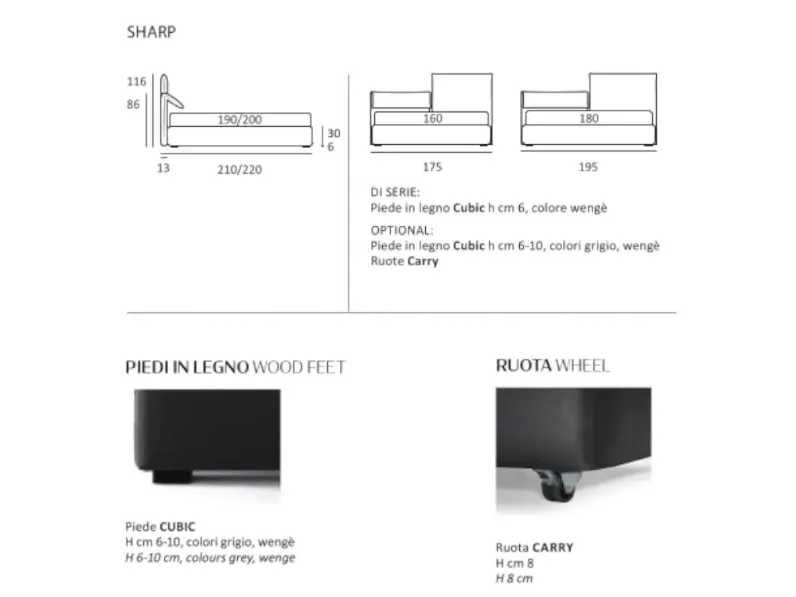Letto moderno con contenitore Sharp Samoa a prezzo scontato