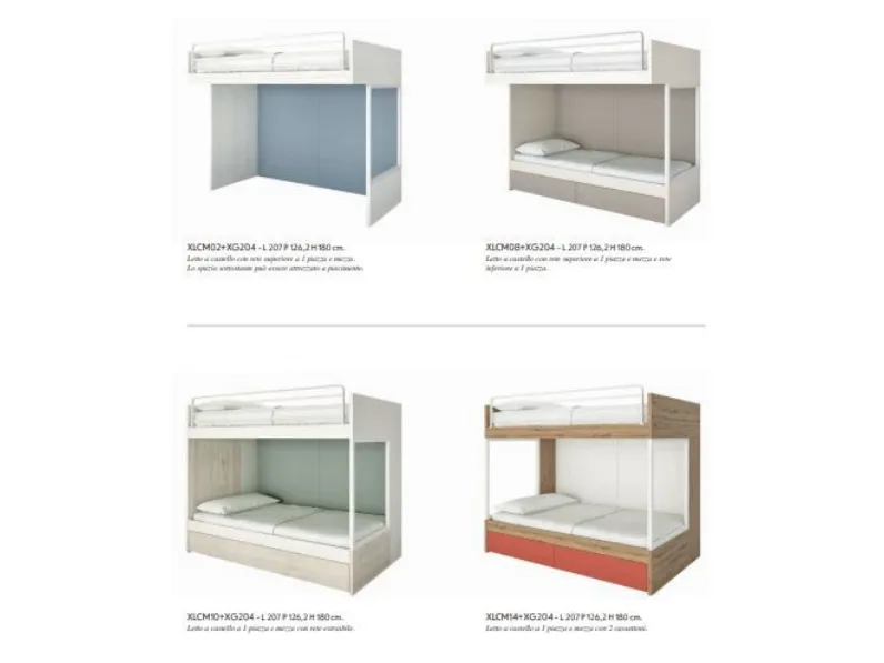 Letto in laccato modello Maxi di Zg mobili scontato 40%