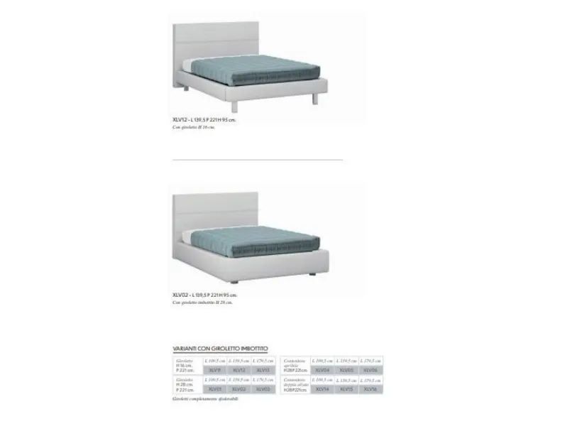 Letto moderno Living Zg mobili scontato 40%