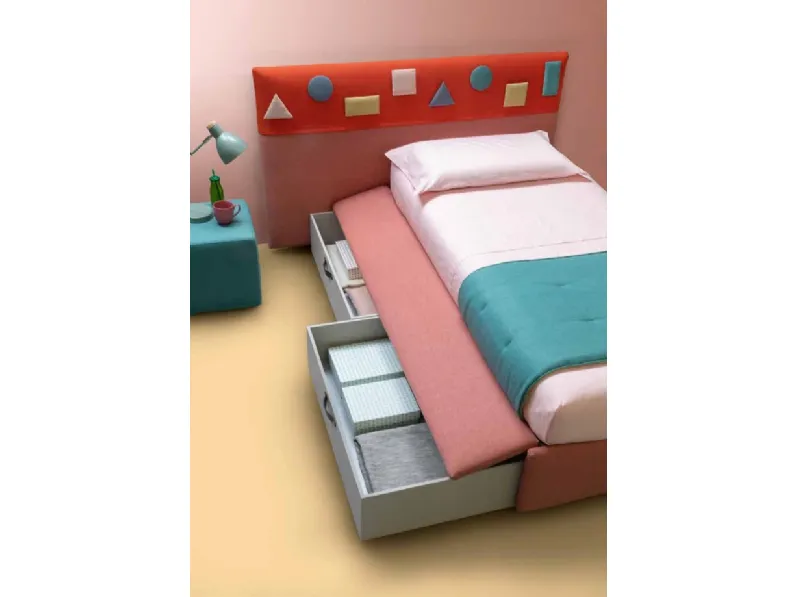 Letto singolo con giroletto Plain Samoa a prezzo scontato