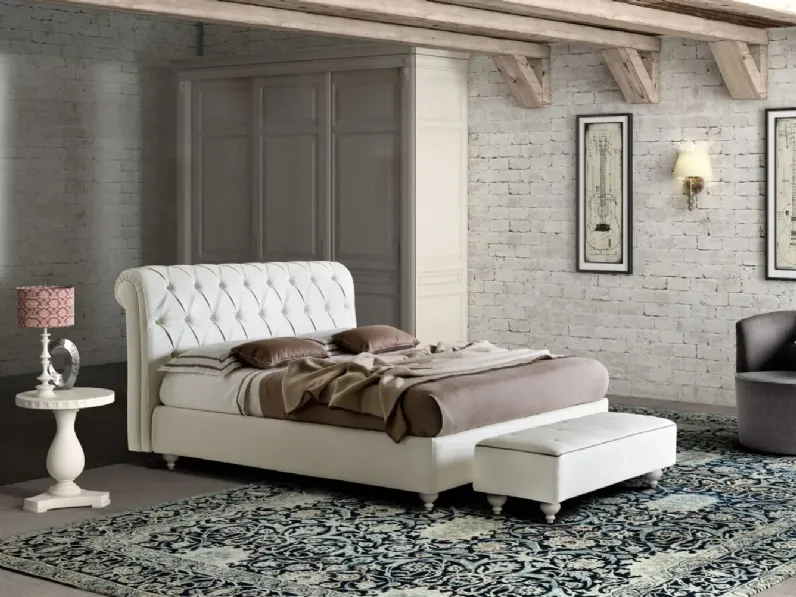 Letto matrimoniale con giroletto Raffaello Le comfort a prezzo ribassato