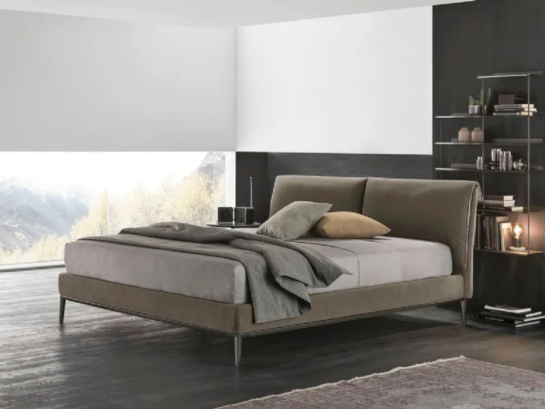 Letto imbottito con contenitore RiverV&nicea prezzo ribassato