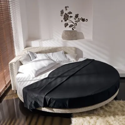 LETTO ROTONDO AD ANGOLO COMPLETO DI MATERASSO E BIANCHERIA