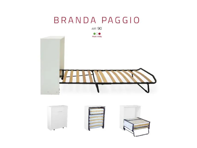Letto in legno modello A scomparsa paggetto di Marettomarflex scontato 17%