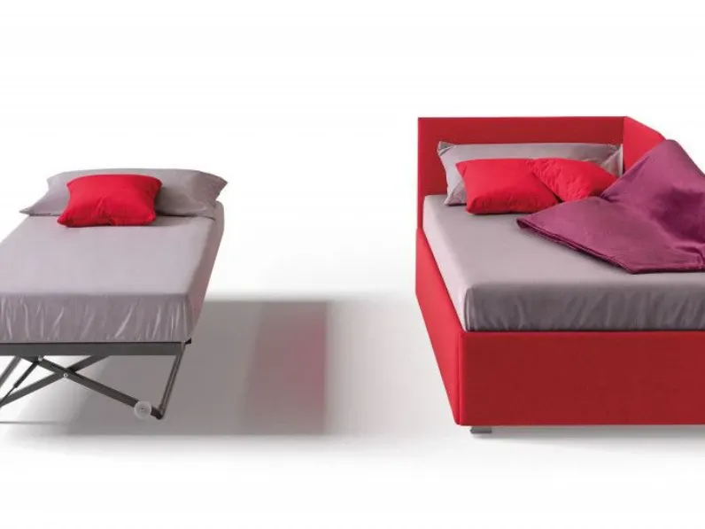Letto imbottito modello Divano doppio letto artigianale onda di Artigianale scontato 10%