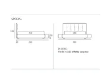 Letto design con giroletto Special * Samoa a prezzo ribassato
