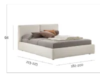 Letto imbottito modello Vega duo slim di V&nice scontato 32%