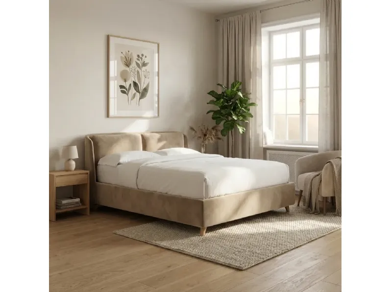 Letto matrimoniale con contenitore Velvet embrace Collezione esclusiva a prezzo scontato