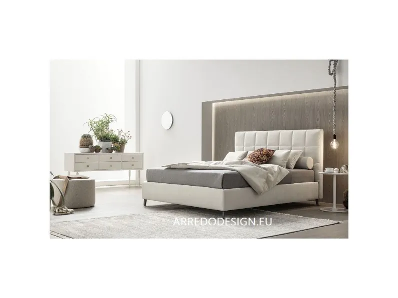 Letto matrimoniale moderno Victor trapuntato * V&nice a prezzo scontato