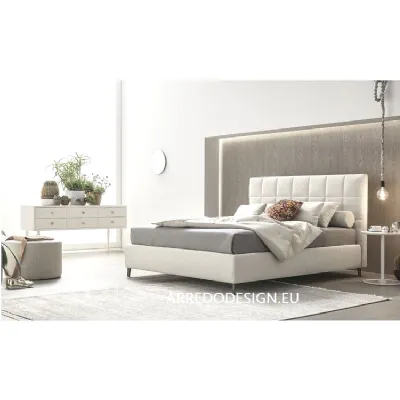 Letto moderno con contenitore Victor trapuntato * V&nice a prezzo scontato