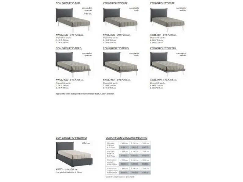 Letto piazza e mezzo moderno Web Zg mobili a prezzo ribassato