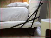 Letto moderno Zenit di alto letti tessili Artigianale scontato 40%