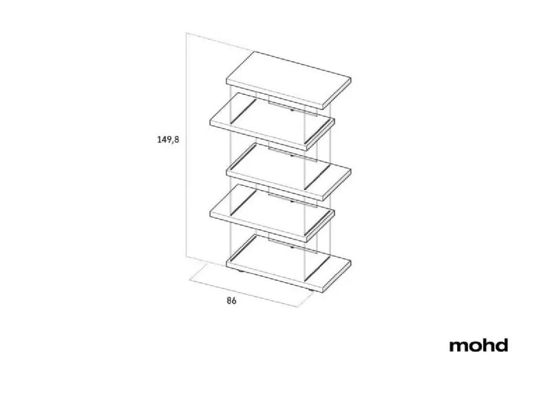 Libreria modello Air light edition  di Lago a prezzo scontato