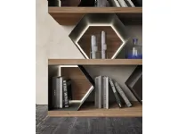 Libreria Esagono stile design Esagono di Mobilgam scontata