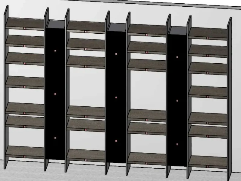 Libreria Qmc024 Imab in stile design a prezzi outlet