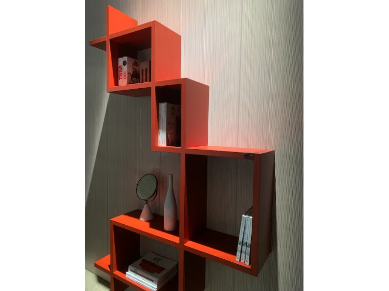 Libreria Lagolinea rubino in stile design di Lago in OFFERTA OUTLET 
