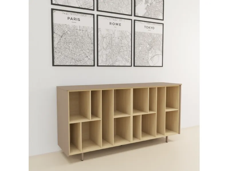 Libreria Sigma a giorno Las mobili in stile design a prezzi outlet