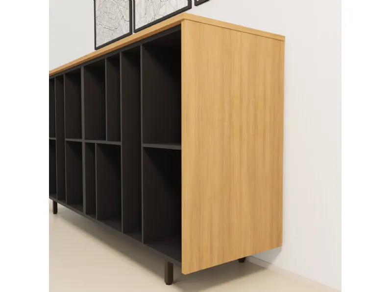 Libreria Sigma a giorno Las mobili in stile design a prezzi outlet