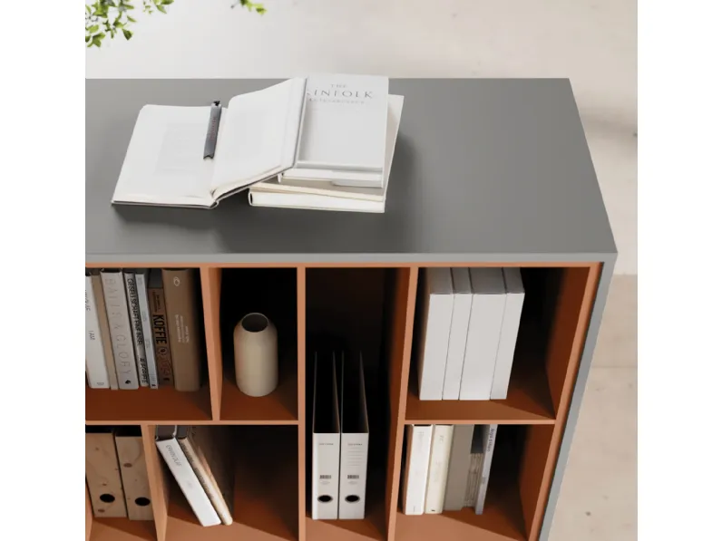 Libreria Sigma a giorno Las mobili in stile design a prezzi outlet