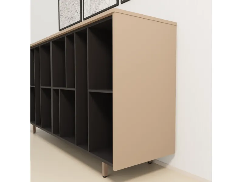 Libreria Sigma a giorno Las mobili in stile design a prezzi outlet