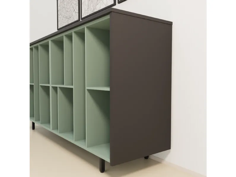 Libreria Sigma a giorno Las mobili in stile design a prezzi outlet