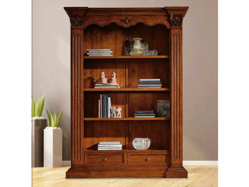 Libreria in legno 162 stile classica di Mobilificio bellutti scontata del 32%