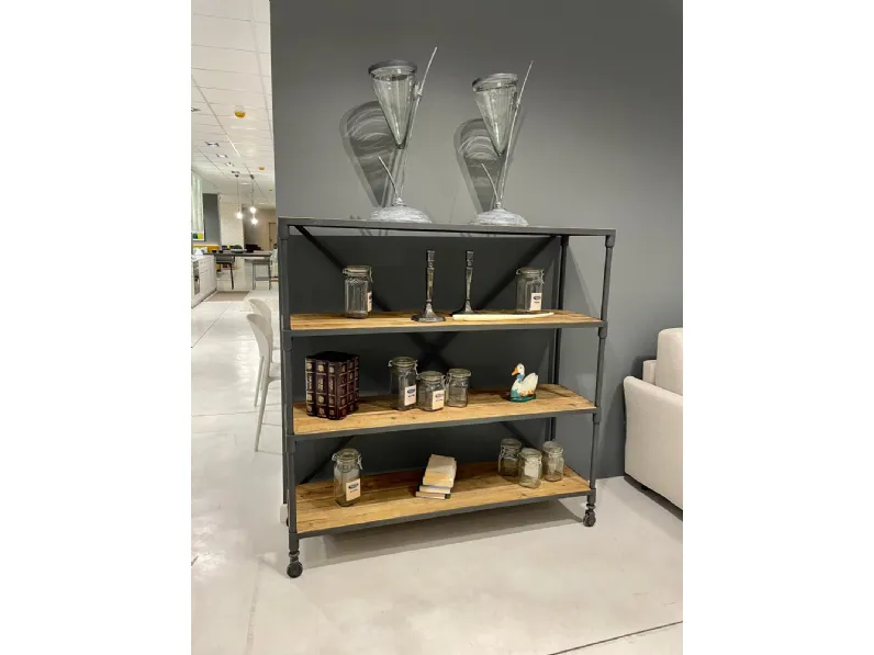 Libreria in legno e metallo stile moderna di Acheo scontata del 50%