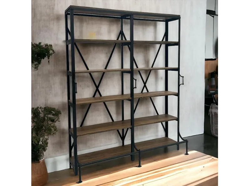 Libreria Libreria industrial art deco  stile design di Outlet etnico scontata del 42%