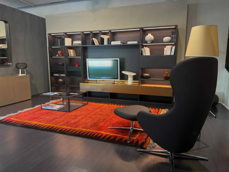 Libreria modo Sangiacomo in stile design a prezzi outlet