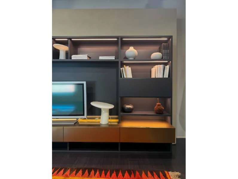 Libreria modo Sangiacomo in stile design a prezzi outlet