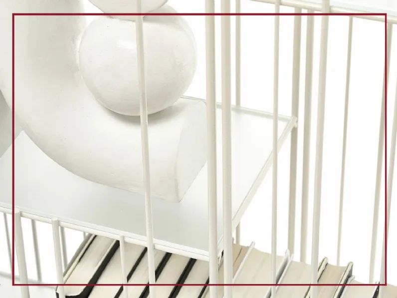 Libreria Mogg in metallo scontata -20%: scopri Metrica a white