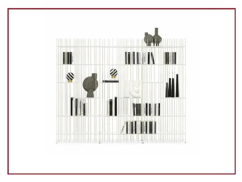 Libreria Mogg in metallo scontata -20%: scopri Metrica a white