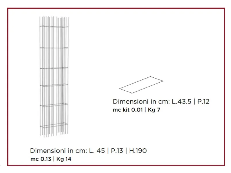 Libreria Metrica wall c stile design di Mogg scontata