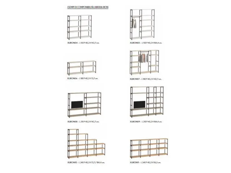 Libreria Iron stile moderno di Zg mobili scontata del 40%