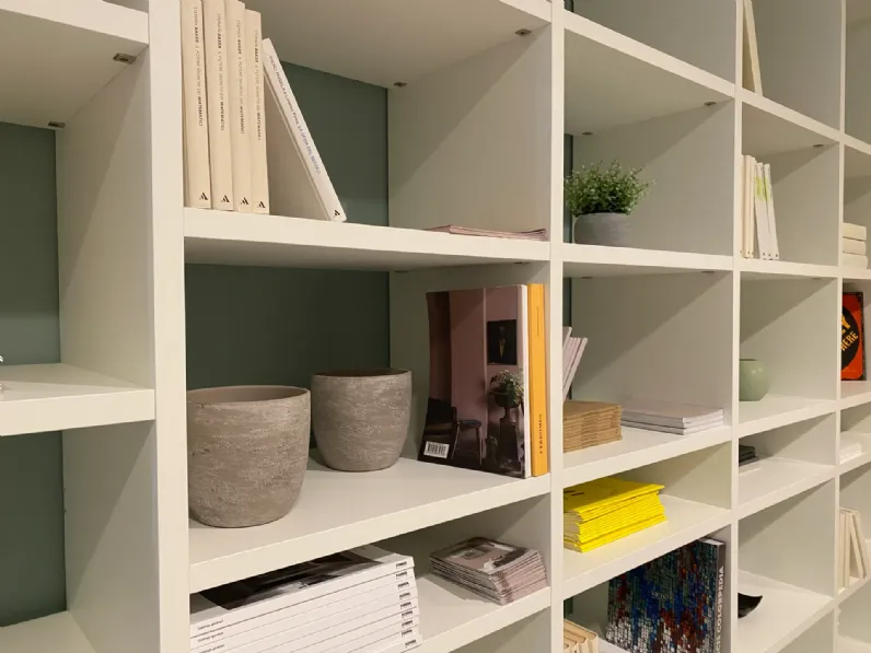 Libreria a muro bianca Battistella in stile moderna in offerta