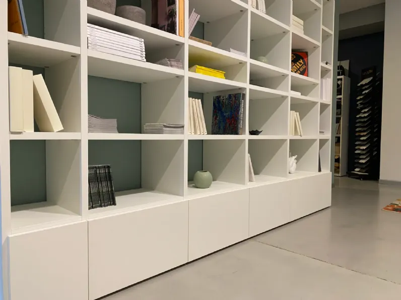 Libreria a muro bianca Battistella in stile moderna in offerta