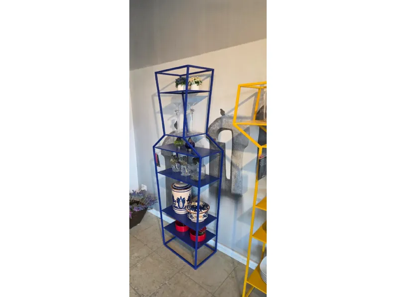 Libreria Bonaldo in laccato opaco scontata -65%: scopri Libreria june bonaldo colore blu 