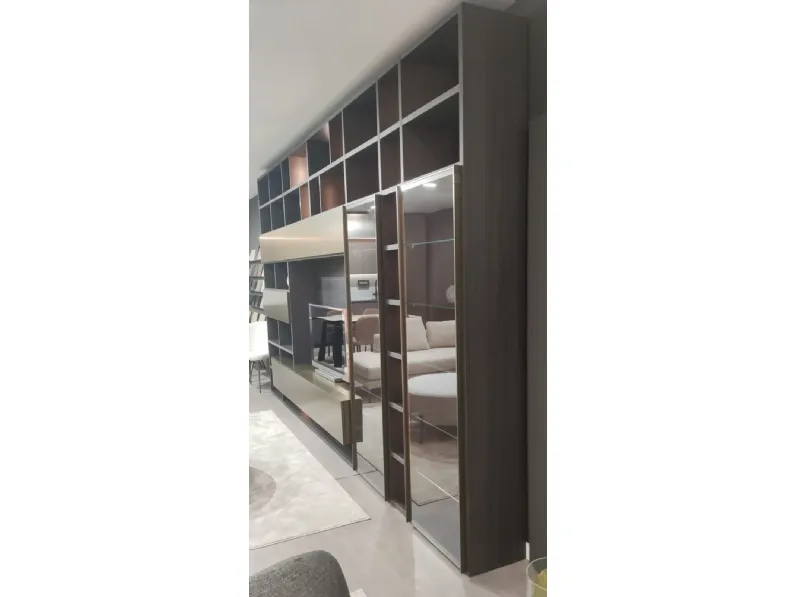 Libreria Novamobili in laminato materico a prezzo Outlet: scopri Living system