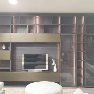 Libreria Novamobili in laminato materico a prezzo Outlet: scopri Living system