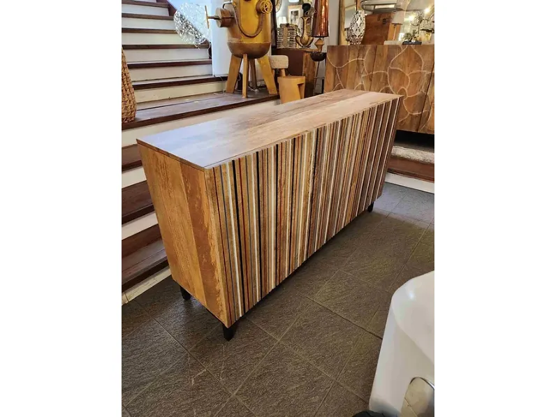 Libreria Credenza line 3 ante  stile design di Outlet etnico scontata del 31%