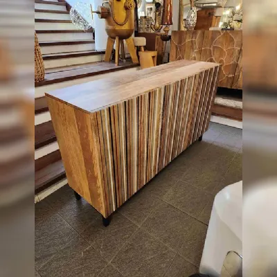 Libreria Credenza line 3 ante  stile design di Outlet etnico scontata del 31%