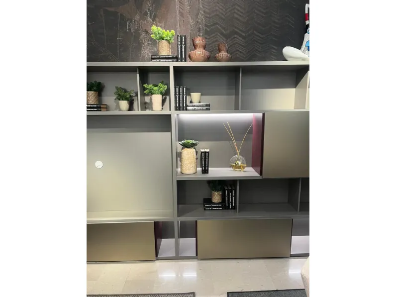 Libreria Pianca in laminato materico a prezzo Outlet: scopri Spazioteca
