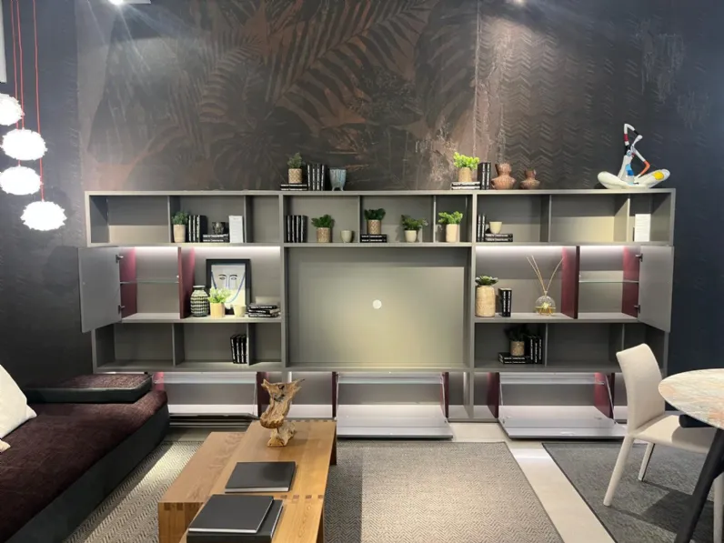 Libreria Pianca in laminato materico a prezzo Outlet: scopri Spazioteca