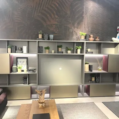 Libreria Pianca in laminato materico a prezzo Outlet: scopri Spazioteca