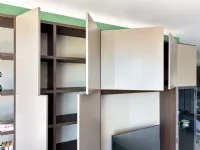 Libreria Tomasella in laccato opaco in Offerta Outlet: scopri Libreria lineare a muro