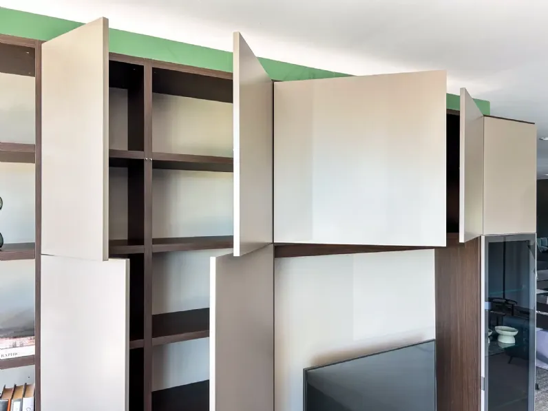 Libreria Tomasella in laccato opaco in Offerta Outlet: scopri Libreria lineare a muro