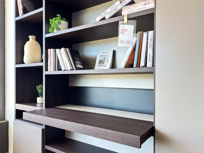 Libreria Tomasella in laccato opaco in Offerta Outlet: scopri Libreria lineare a muro