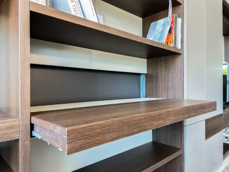 Libreria Tomasella in laccato opaco in Offerta Outlet: scopri Libreria lineare a muro