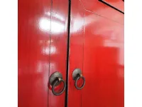 Mobile soggiorno modello Credenza  cina laccata rossa  di Nuovi mondi collection a prezzo Outlet