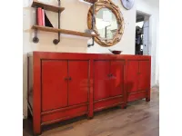 Madia Credenza  cina  laccata rossa   in stile design di Nuovi mondi collection in Offerta Outlet